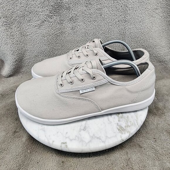 Whitin Shoes Mens Size EU 44 US 11 Wide Gray Anatomical Toe Low-Top Canvas Sneak - Picture 1 of 14